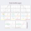 Blank Montessori booklet pages for continents, featuring outlines of Africa, South America, Oceania, Antarctica, Asia, Europe, and North America. Ideal for geography learning in Montessori classrooms or homeschool settings.