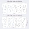 Montessori metal inset pin punching printable pages with 4 and 6 dotted outline shapes per page, including oval, star, heart, trapezoid, and more. Ideal fine motor and pre-writing activity for toddlers and preschoolers using pin punch work. Montessori-inspired educational PDF resource.