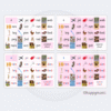 Montessori Pink Series CVC control charts with real-life images and phonetic words for early reading, self-correction, and preschool literacy practice.
